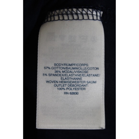 Lands' End M 10-12 Blue Tunic Top Long Sleeve Button Back Layered Mixed Media - Picture 5 of 6